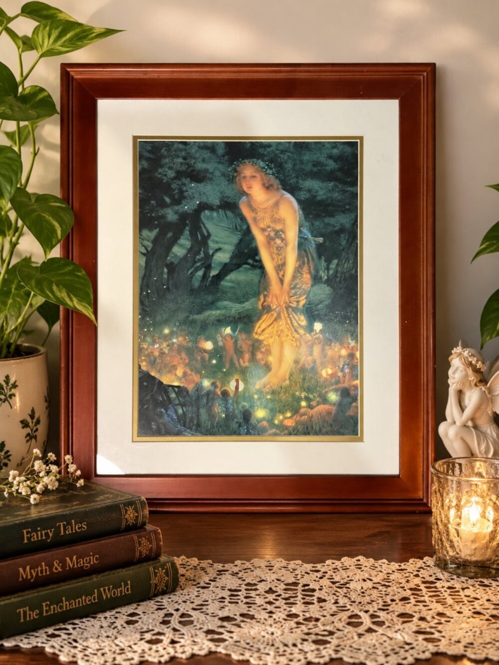 Edward Robert Hughes Midsummer Eve Framed Fairy Art Print Pre-Raphaelite